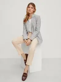 مشخصات، قیمت و خرید کت ترکیبی کتانی زنانه | پیکو سنتر