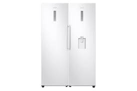 یخچال فریزر دوقلو سامسونگ مدل RR39M7310WW و RZ32M7120WW رنگ سفید با نمایشگر و آب‌سردکن