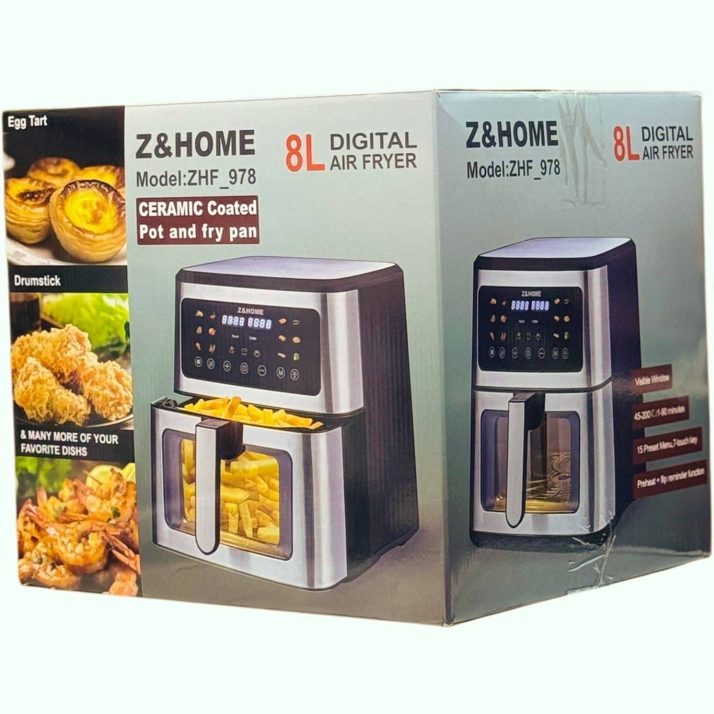 سرخ کن بدون روغن زد اند هوم مدل ZHF978 با پنل لمسی روشن